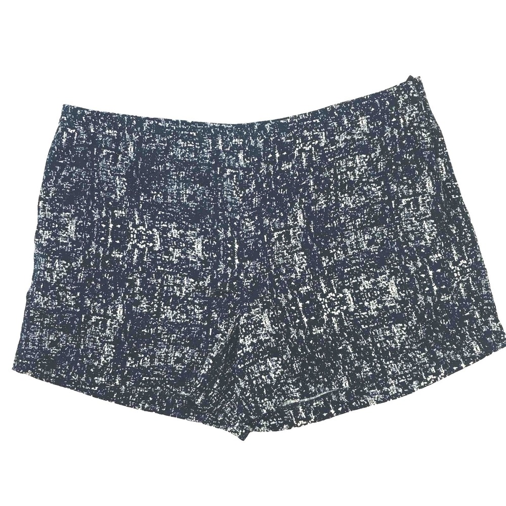 Women's Size‎ 12 Dressy shorts Evening party Blue Patterned Stretch Inseam 4"
